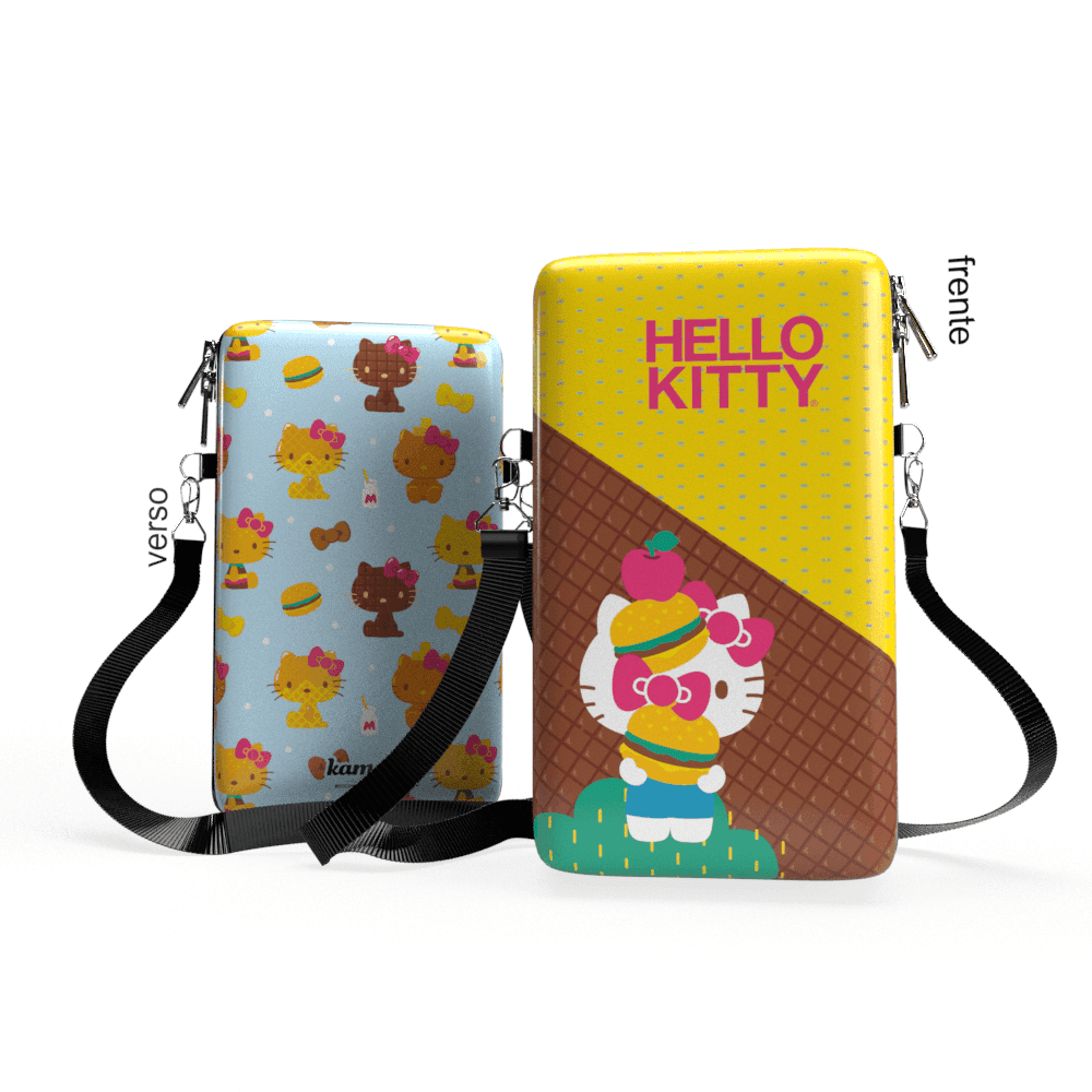 Bolsa Shoulder Bag P - Pochete Slim Kameleon - Hello Kitty - Kameleon Bags