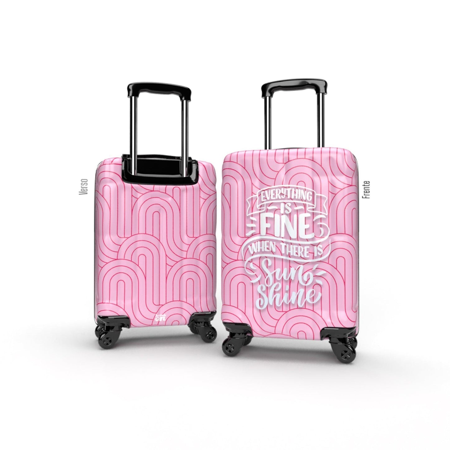 Mala de Bordo Personalizada Mundo Rosa Kameleon - Kameleon Bags