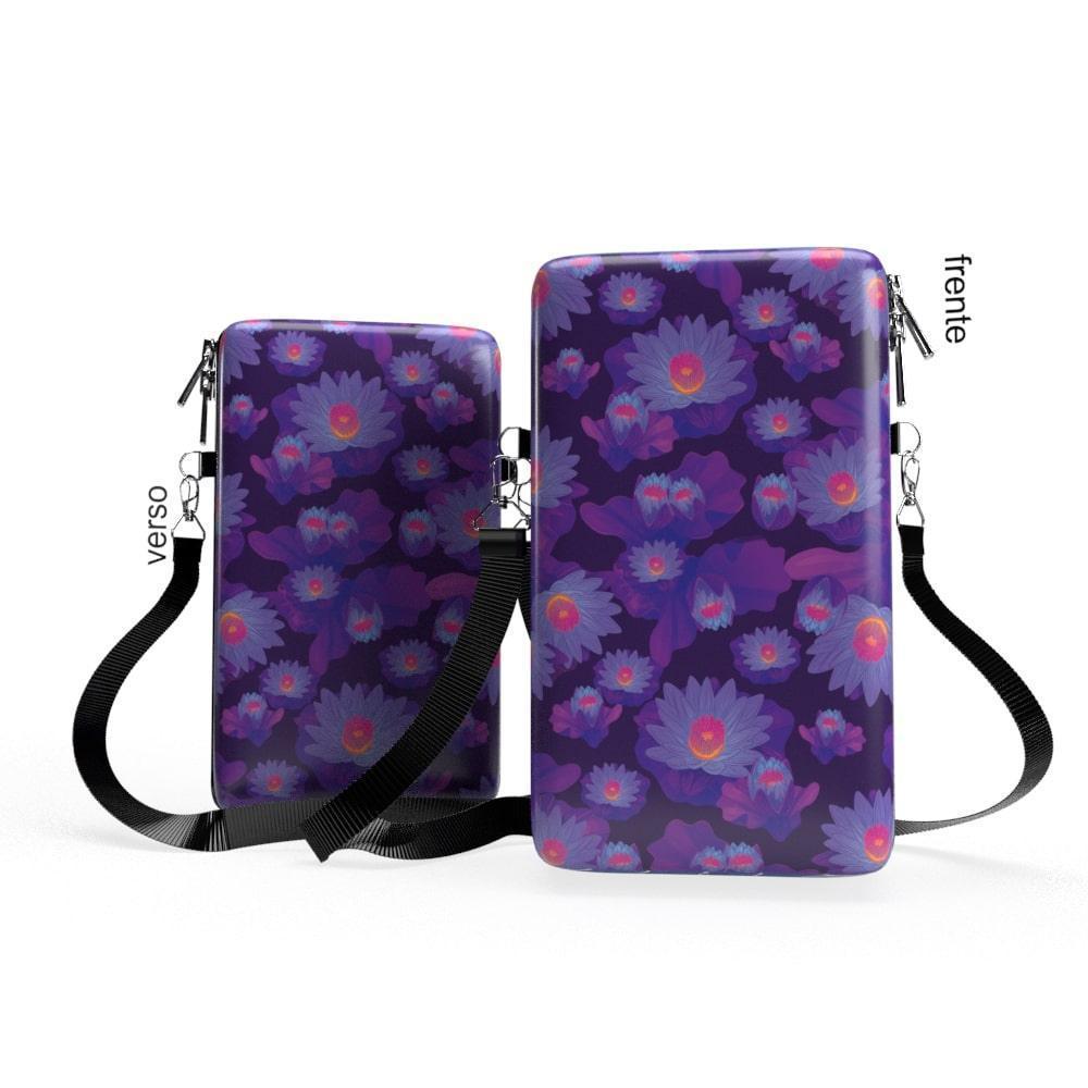 Shoulder Bag P Vertical - Flor de Lotus - Bolsa Pochete Slim - Kameleon - Kameleon Bags