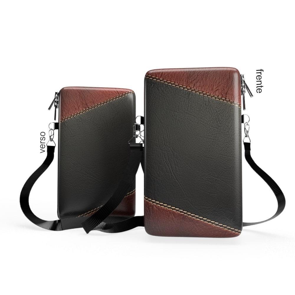 Shoulder Bag P Vertical - Couro - Bolsa Pochete Slim - Kameleon - Kameleon Bags