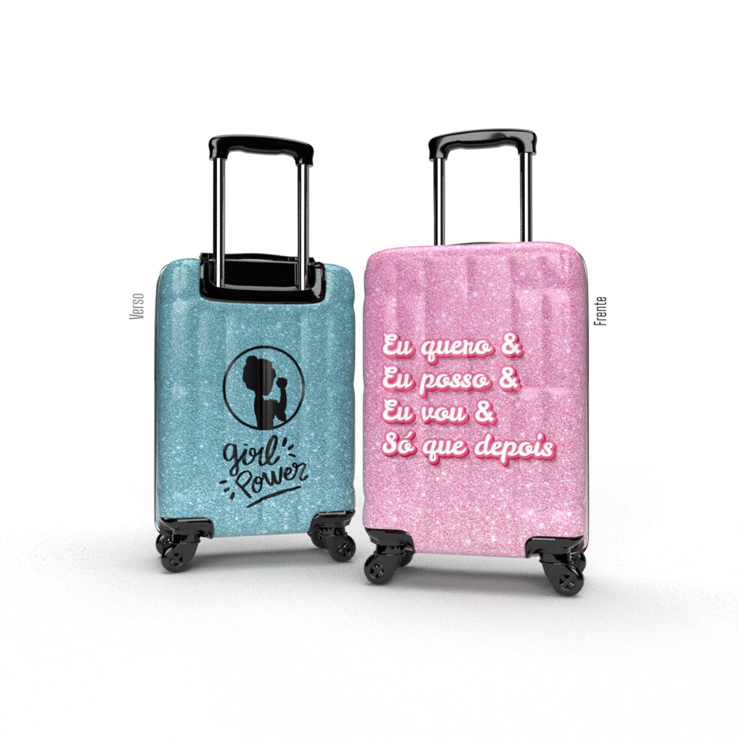 Mala de Bordo Personalizada Mundo Rosa Kameleon - Kameleon Bags