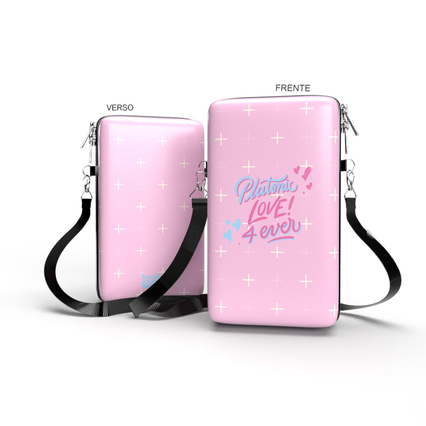 Shoulder Bag P Vertical - Mundo Rosa - Pochete Slim Kameleon - Kameleon Bags