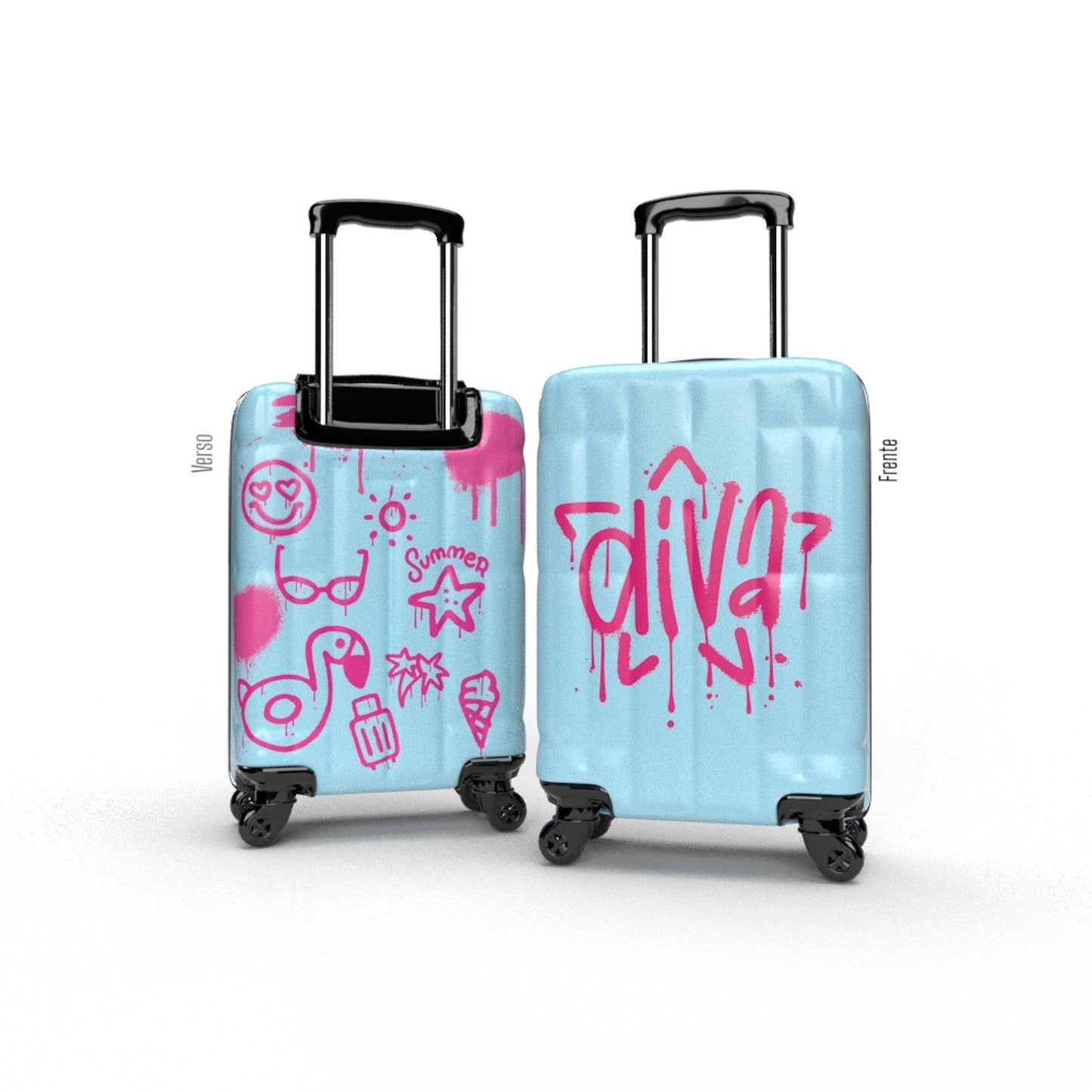 Mala de Bordo Personalizada Mundo Rosa Kameleon - Kameleon Bags