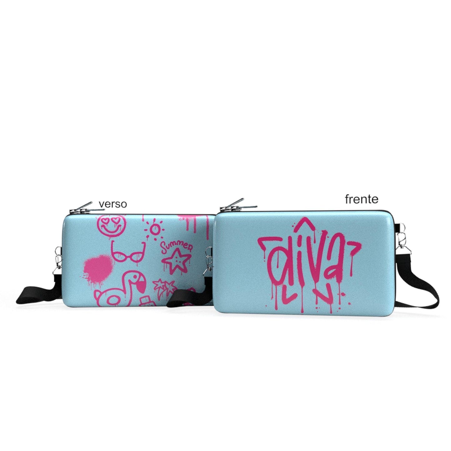 Shoulder Bag P Horizontal - Mundo Rosa - Pochete Slim Kameleon - Kameleon Bags
