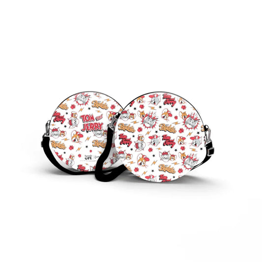 Bolsa Shoulder Bag Tom and Jerry Redonda - Pochete Slim Kameleon - Kameleon Bags