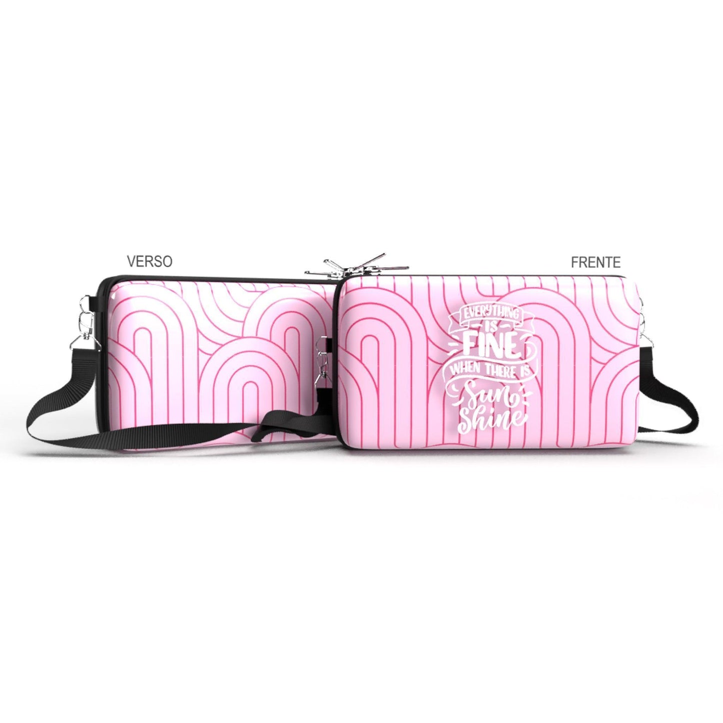 Shoulder Bag P Horizontal - Mundo Rosa - Pochete Slim Kameleon - Kameleon Bags