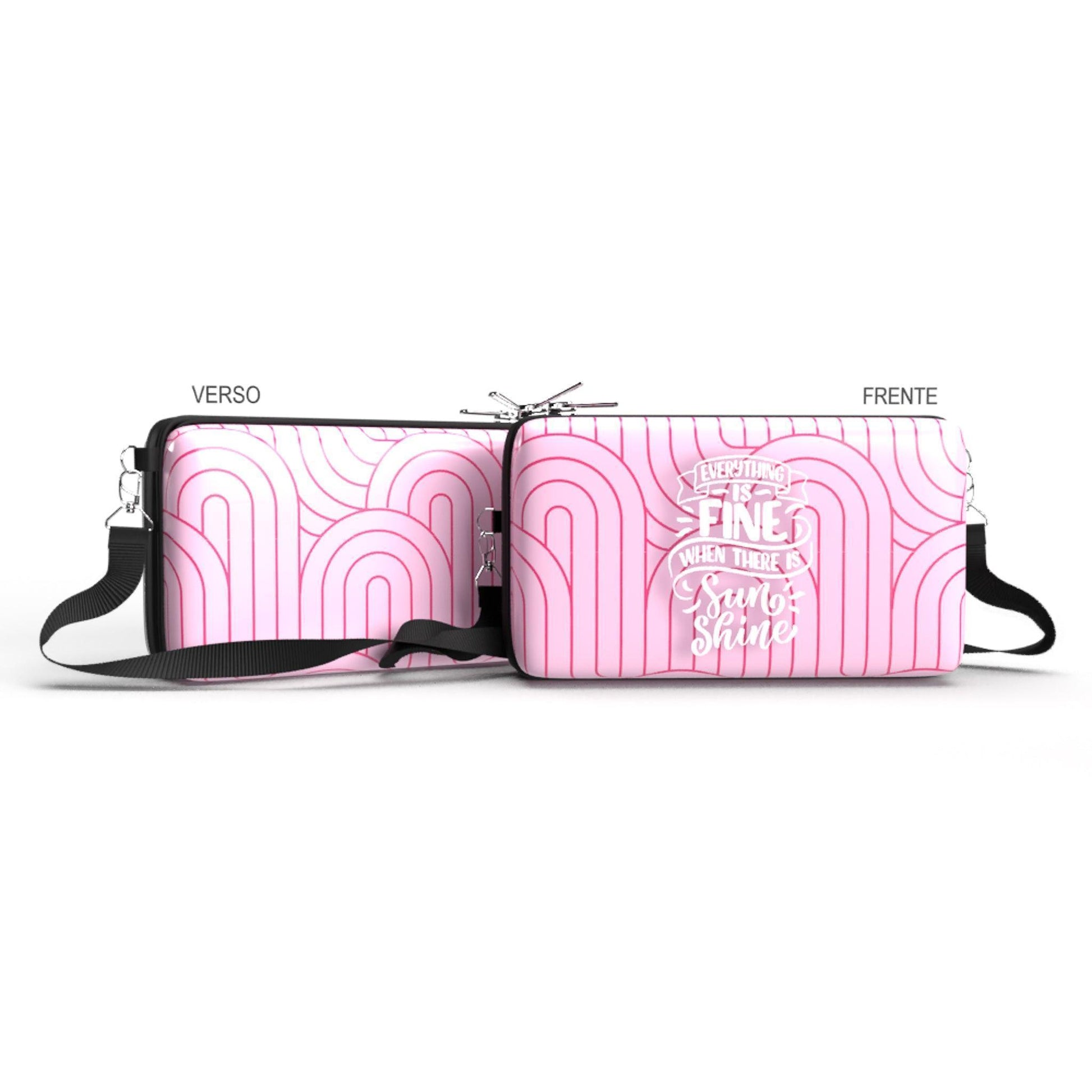 Shoulder Bag P Horizontal - Mundo Rosa - Pochete Slim Kameleon - Kameleon Bags