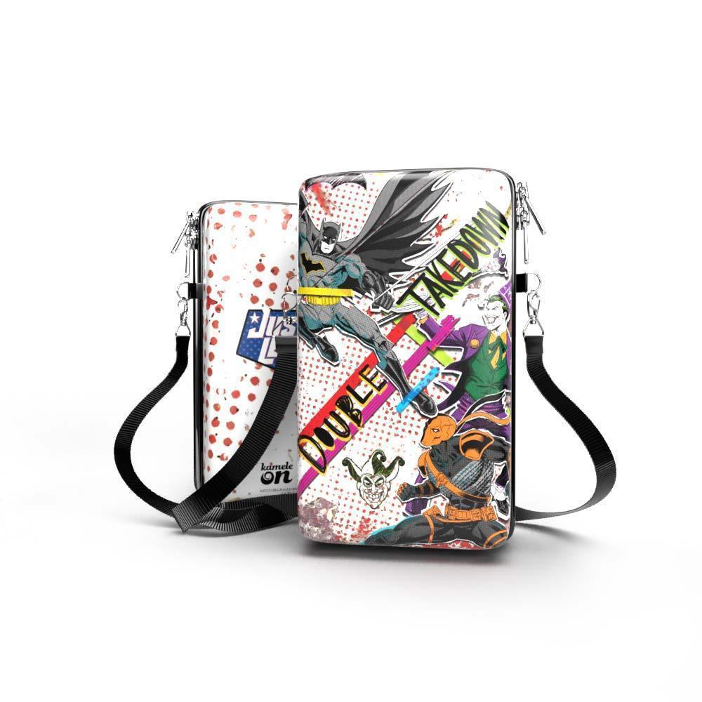 Bolsa Shoulder Bag P Vertical - Liga da Justiça - Pochete Slim Kameleon - Kameleon Bags