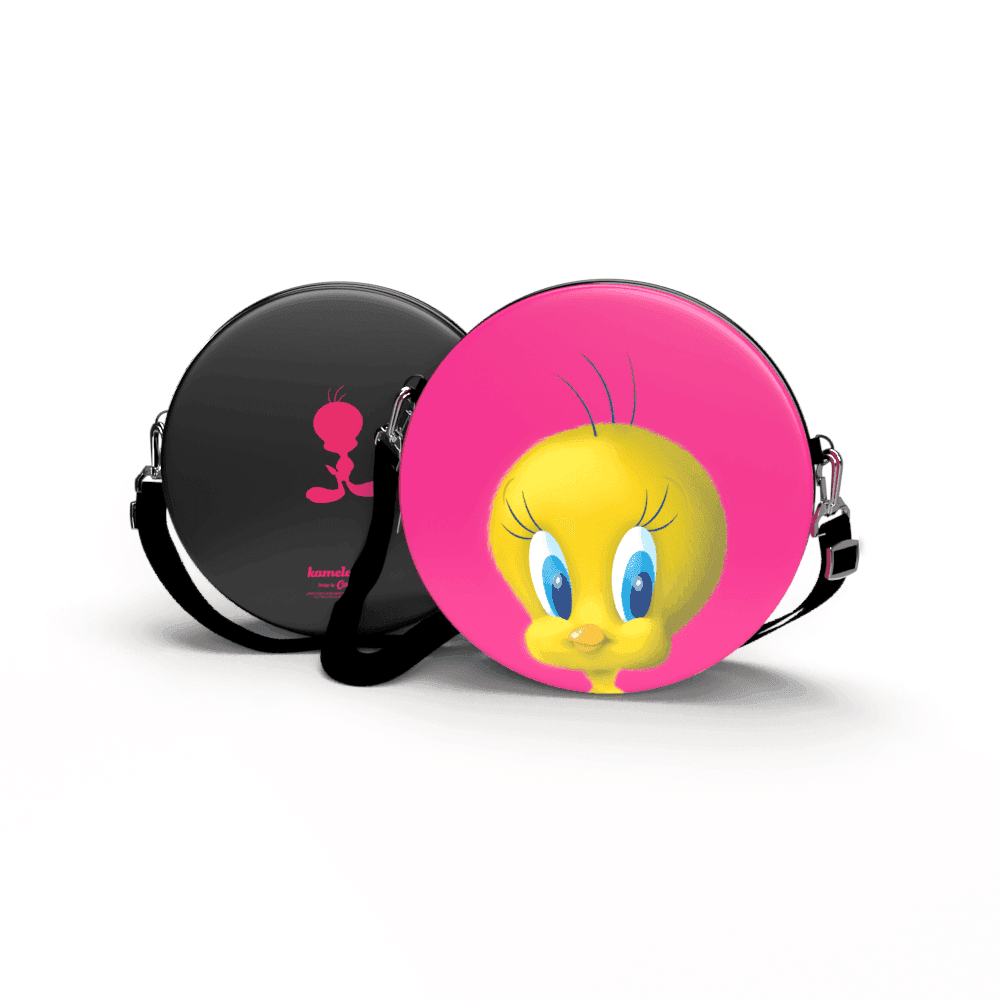 Bolsa Shoulder Bag Looney Tunes Redonda - Pochete Slim Kameleon - Kameleon Bags