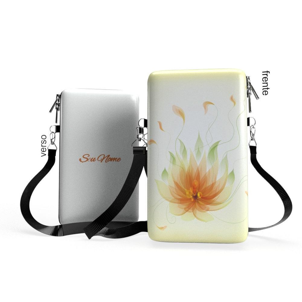 Shoulder Bag P Vertical - Flor de Lotus - Bolsa Pochete Slim - Kameleon - Kameleon Bags