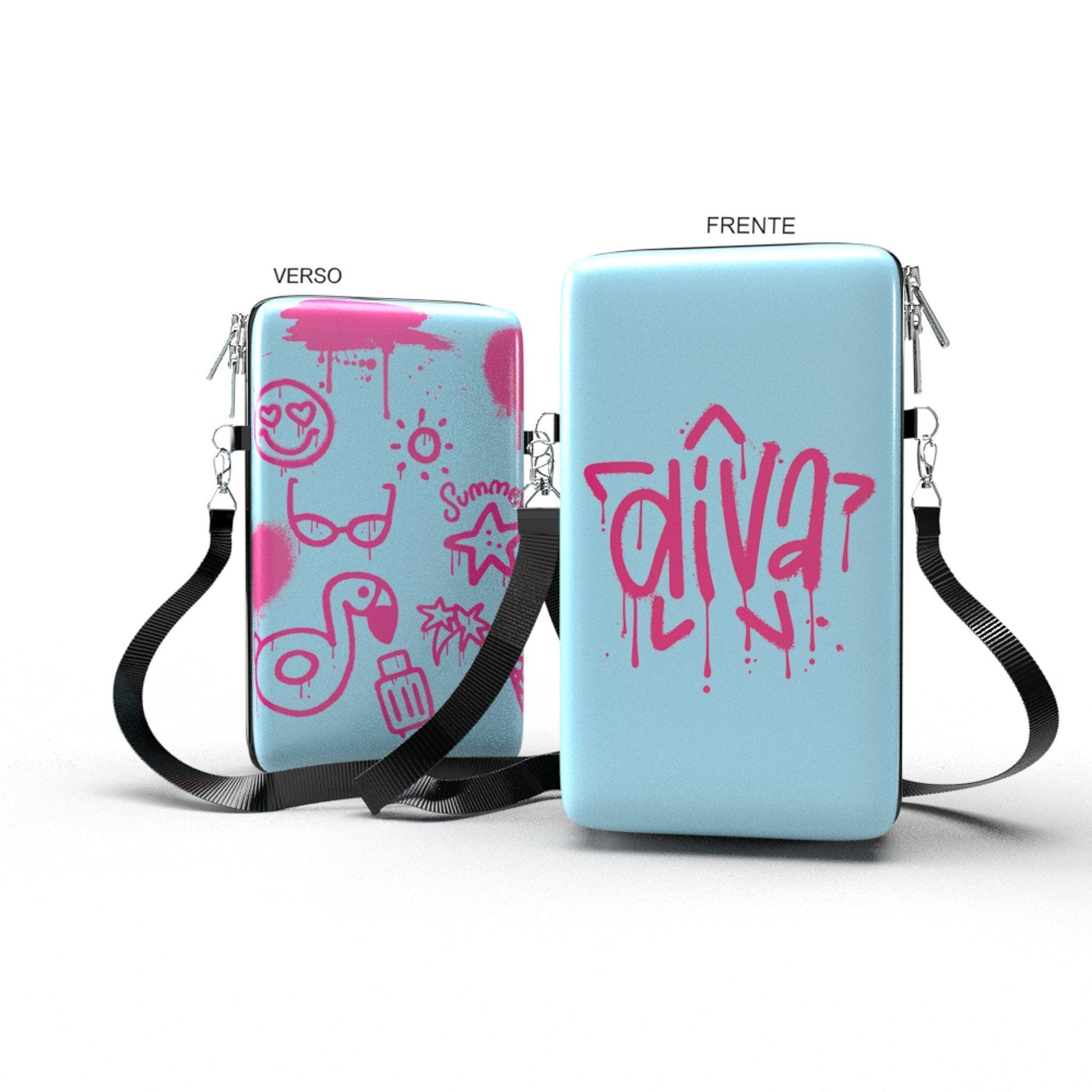 Shoulder Bag P Vertical - Mundo Rosa - Pochete Slim Kameleon - Kameleon Bags