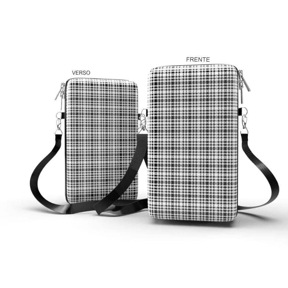 Shoulder Bag P Vertical - Xadrez - Bolsa Pochete Slim - Kameleon Bags