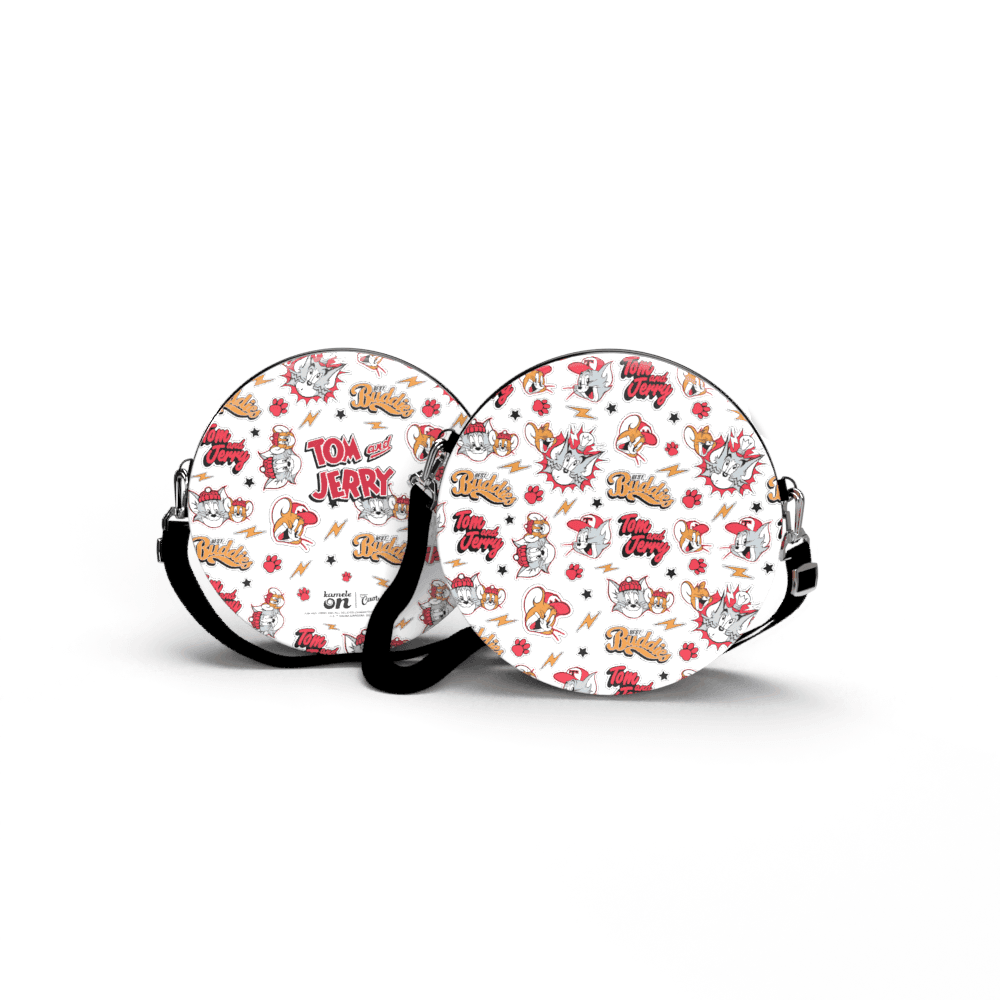 Bolsa Shoulder Bag Tom and Jerry Redonda - Pochete Slim Kameleon - Kameleon Bags